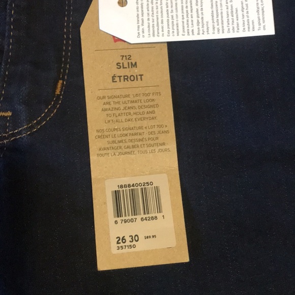 Levi’s dark blue 713 slim jeans BNWT - Picture 3 of 4